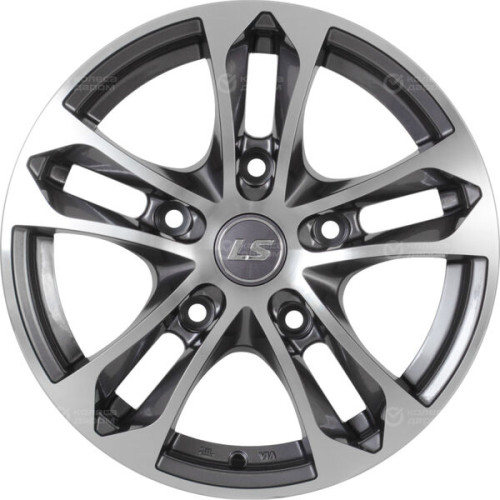 Колесный диск LS LS 197 6xR15 5x139.7 ET40 DIA98.5 насыщенный темно-серый полностью полированный