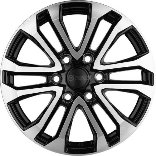 Колесный диск Carwel Пур 1805 7.5xR18 6x139.7 ET30 DIA106.1 черный глянцевый с полированной лицевой частью