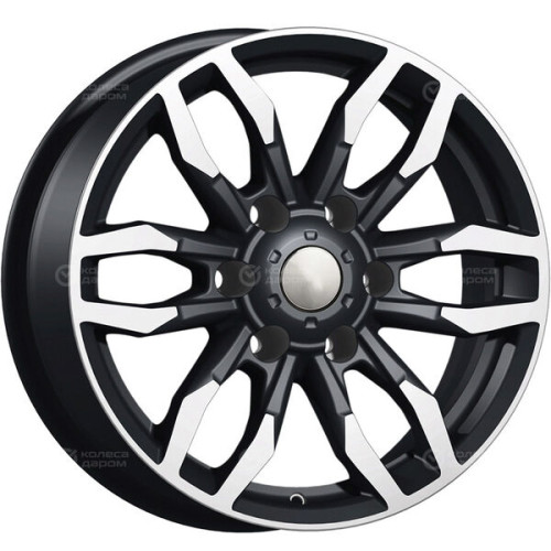 Колесный диск Carwel Немо 228 7.5xR17 6x139.7 ET33 DIA100.1 чёрный глянцевый с полированной лицевой поверхностью