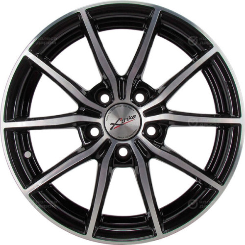 Колесный диск X-trike X111 6.5xR15 5x112 ET45 DIA57.1 черный глянцевый с полированной лицевой поверхностью