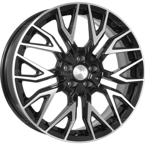 Колесный диск СКАД Эльба 7xR18 5x108 ET33 DIA60.1 черный глянцевый с полированной лицевой поверхностью