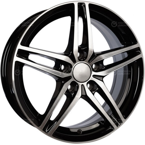 Колесный диск Carwel Хумми 219 6.5xR16 5x114.3 ET45 DIA54.1 чёрный глянцевый с полированной лицевой поверхностью