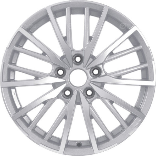 Колесный диск Carwel Агма 1719 7xR17 5x108 ET36 DIA65.1 серебристый с полированной лицевой частью