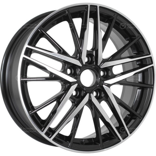 Колесный диск WUP Up108 6.5xR16 5x112 ET43 DIA57.1 черный глянцевый с полированными элементами лицевой поверхности