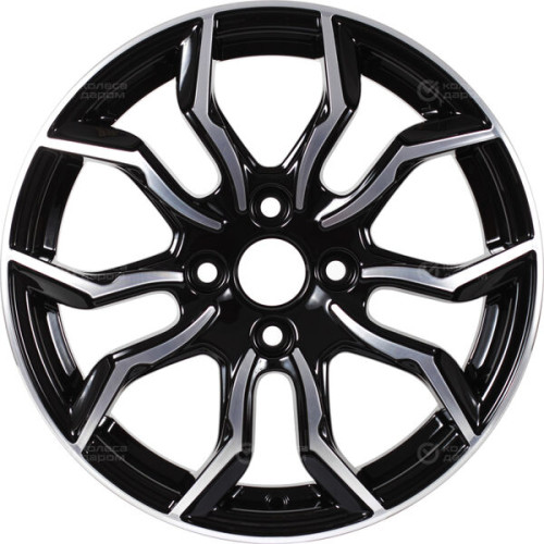 Колесный диск iFree Бохо 6xR15 4x100 ET40 DIA60.1 чёрный глянцевый с полированной лицевой частью