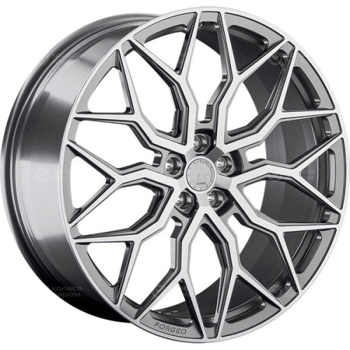Колесный диск LS Forged FG13 11xR22 5x112 ET45 DIA66.6 темно-серый матовый ,частично полированный