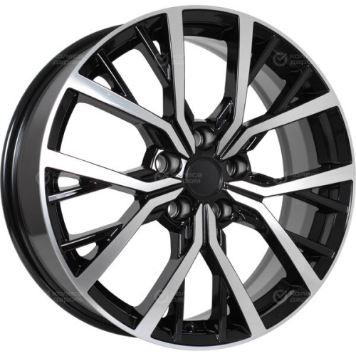 Колесный диск KHOMEN KHW1806 (Sportage) 7xR18 5x114.3 ET48.5 DIA67.1 глянцевый черный с полированной лицевой частью