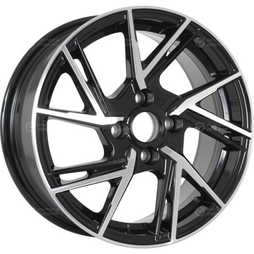 Колесный диск WUP Up115 6.5xR15 4x100 ET45 DIA54.1 черный глянцевый с полированными элементами лицевой поверхности