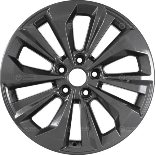Колесный диск КиК Авиор 7xR17 5x114.3 ET40 DIA67.1 насыщенный темно-серый полностью полированный