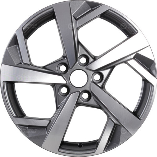 Колесный диск KHOMEN KHW1712 (ZV17_A4) 7xR17 5x112 ET46 DIA66.6 насыщенный темно-серый полностью полированный
