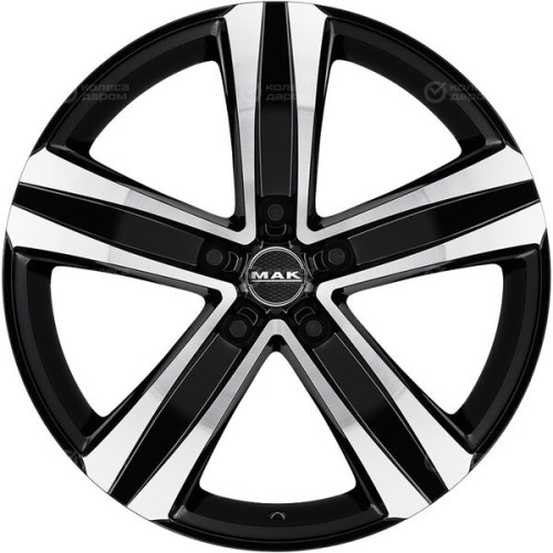 Колесный диск MAK STONE5 6.5xR16 5x120 ET50 DIA65.1 черный глянцевый с полированной лицевой частью