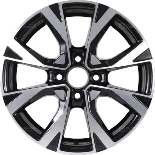 Колесный диск RST R045 6xR15 4x100 ET50 DIA60.1 глянцевый черный с полированной лицевой частью