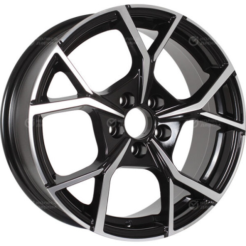 Колесный диск RST R086 6.5xR16 5x108 ET40 DIA54.1 глянцевый черный с полированной лицевой частью