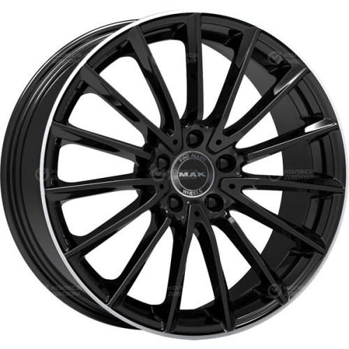 Колесный диск MAK Komet 8xR18 5x112 ET33 DIA66.6 черный блестящий с зеркальным кольцом
