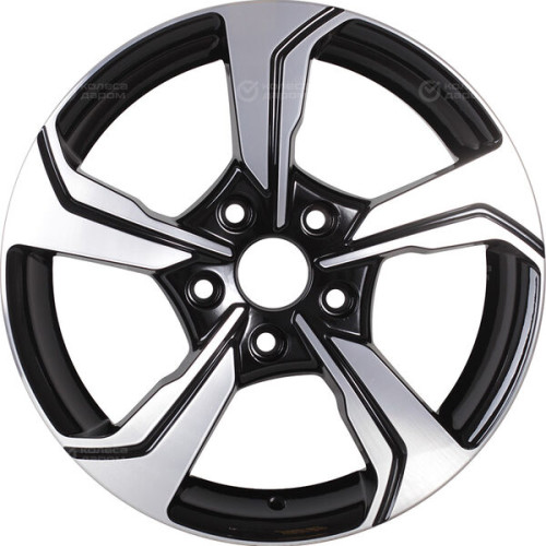 Колесный диск RST R026 6.5xR16 5x114.3 ET45 DIA60.1 глянцевый черный с полированной лицевой частью