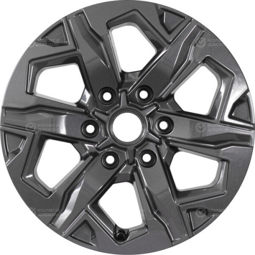 Колесный диск КиК Тейт 7.5xR17 6x114.3 ET39 DIA67.1 насыщенный темно-серый полностью полированный