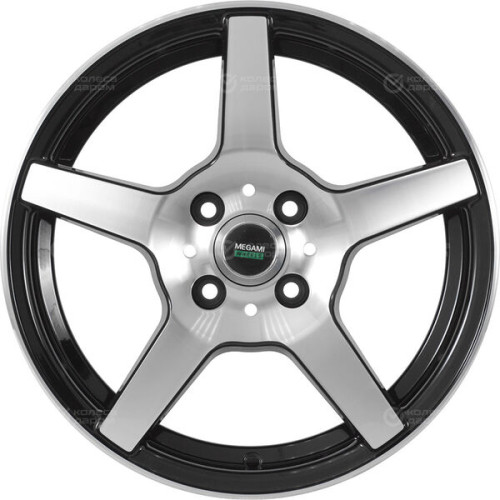 Колесный диск Megami AF-07 5.5xR14 4x100 ET43 DIA60.1 черный глянцевый с полированной лицевой частью