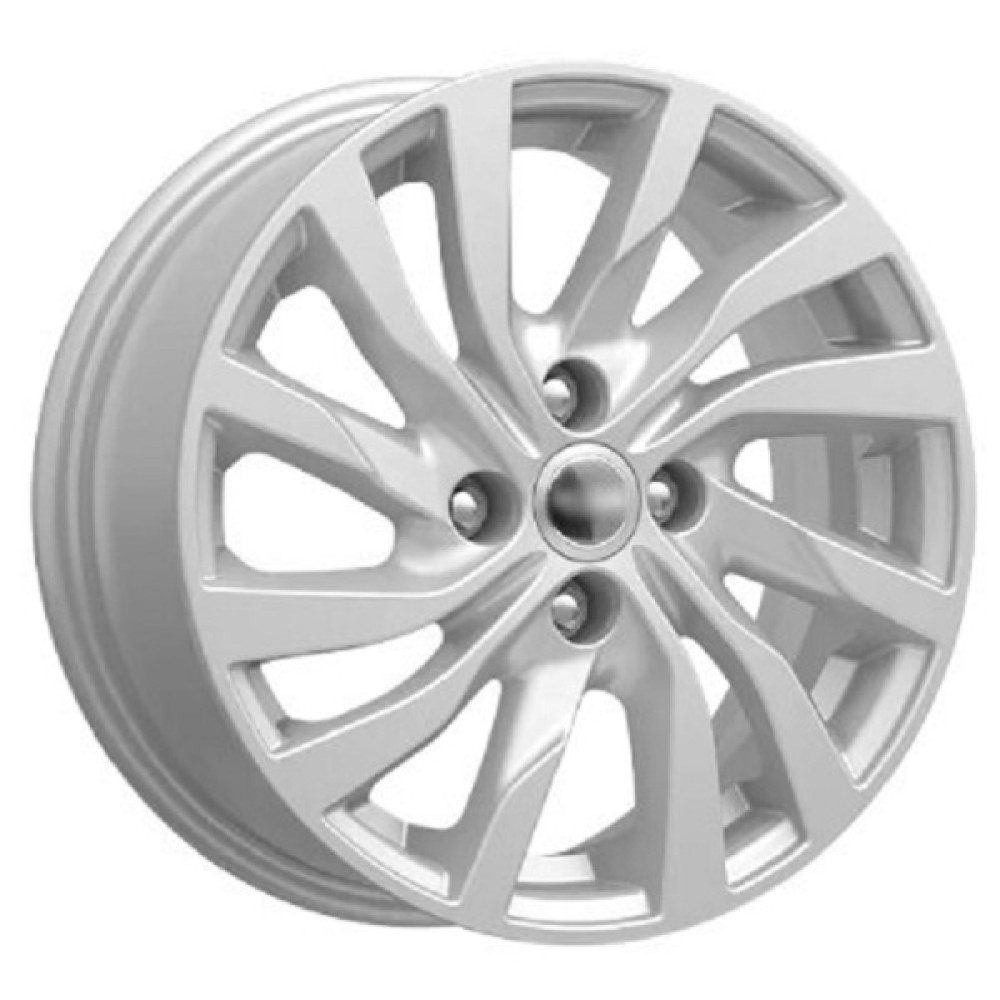 Легковой диск KDW KD1546 6x15 4x100 ET50 60,1 Black Front Polished (уценка: имеется дефект)