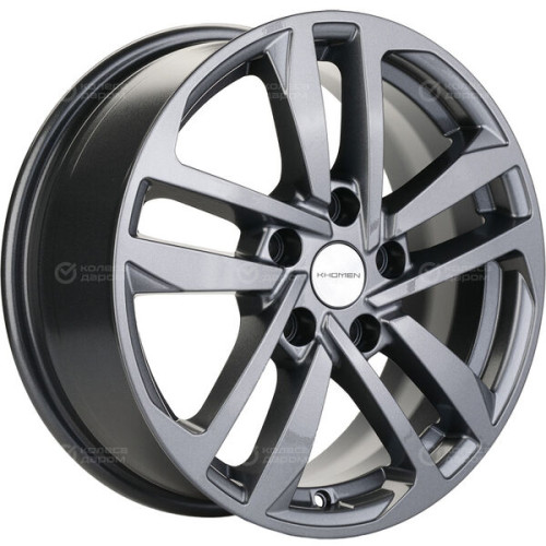 Колесный диск KHOMEN KHW1612 (ZV_16 Octavia A5/Golf/Jetta) 6.5xR16 5x112 ET50 DIA57.1 насыщенный темно-серый