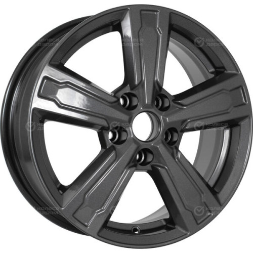 Колесный диск КиК Оклахома 6.5xR16 5x112 ET46 DIA57.1 насыщенный темно-серый полностью полированный