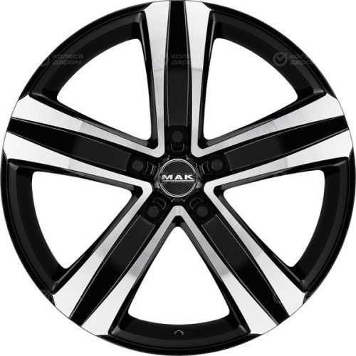 Колесный диск MAK Stone 5 7.5xR18 5x108 ET45 DIA63.4 черный глянцевый с полированной лицевой частью