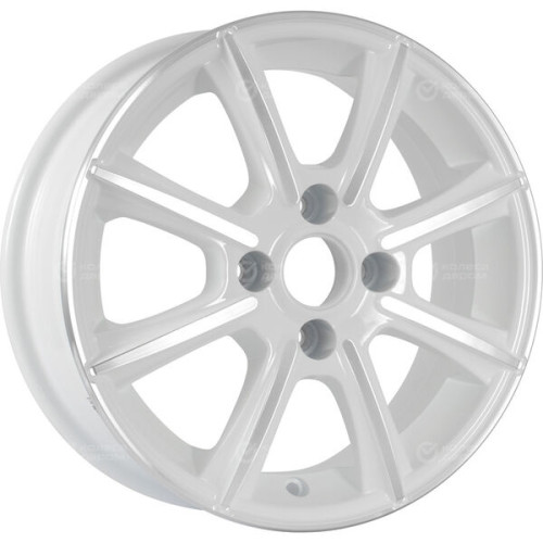 Колесный диск СКАД Монако 5.5xR14 4x98 ET38 DIA58.6 белый с полированной лицевой частью