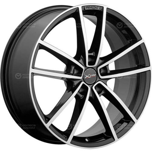 Колесный диск X-trike X140 7.5xR19 5x120 ET41 DIA59.6 черный с полированной лицевой стороной