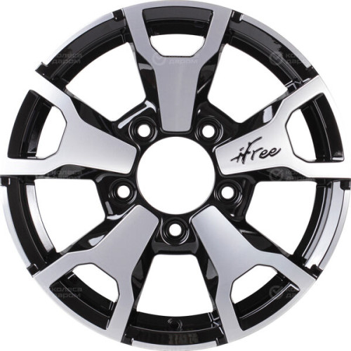 Колесный диск iFree Тайган 6xR16 5x139.7 ET40 DIA98.1 чёрный глянцевый с полированной лицевой частью