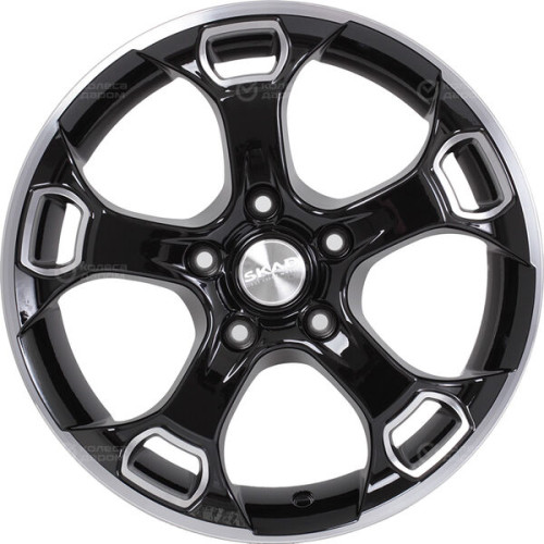 Колесный диск СКАД Фараон 7xR18 5x112 ET38 DIA66.6 черный глянцевый с полированной лицевой поверхностью