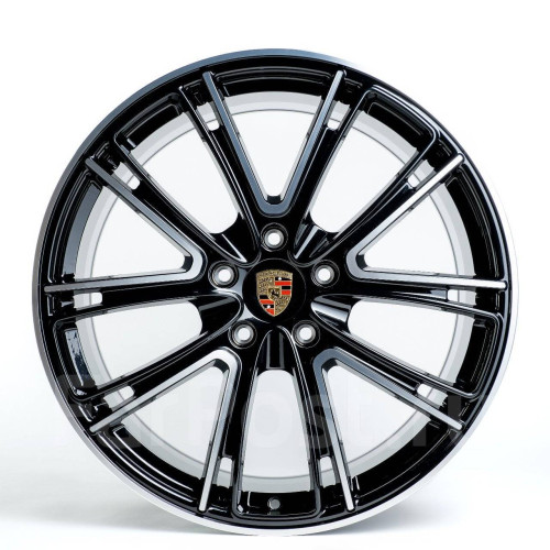 Легковой диск CMST FG482 11x21 5x130 ET60 71,6 чёрный + полированные спицы