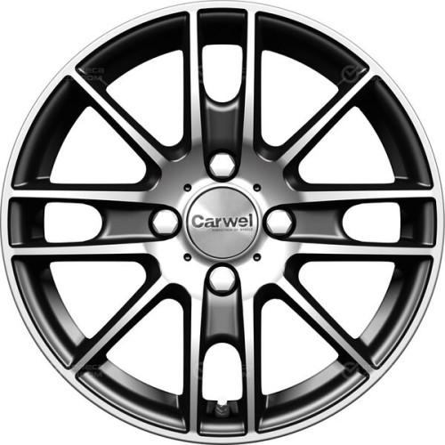 Колесный диск Carwel Лада 173 5.5xR14 4x100 ET45 DIA67.1 (уценка) черный глянцевый с полированной лицевой поверхностью