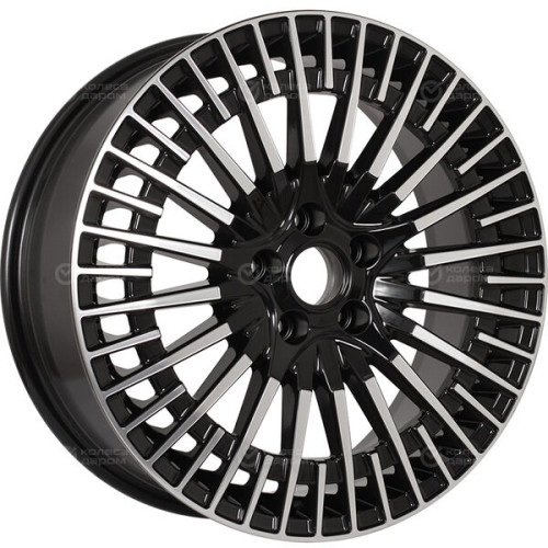 Колесный диск KDW KD1820 7xR18 5x114.3 ET45 DIA67.1 глянцевый черный с полированной лицевой частью