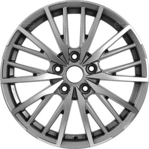 Колесный диск Carwel Агма 1719 7xR17 5x114.3 ET45 DIA66.1 серый с полированной лицевой частью