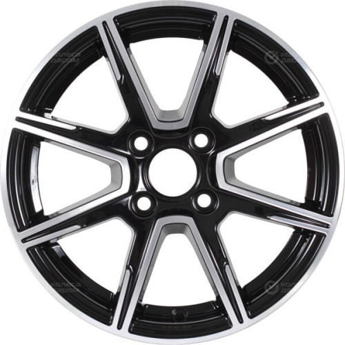 Колесный диск iFree Майами лайт 5.5xR14 4x100 ET40 DIA67.1 чёрный глянцевый с полированной лицевой частью