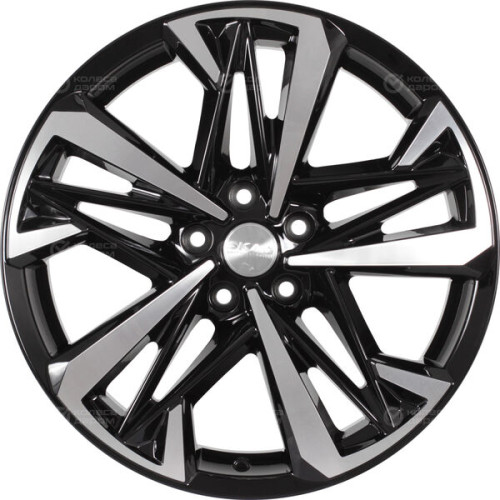 Колесный диск СКАД Ультима 8xR18 5x112 ET50 DIA57.1 черный глянцевый с полированной лицевой поверхностью