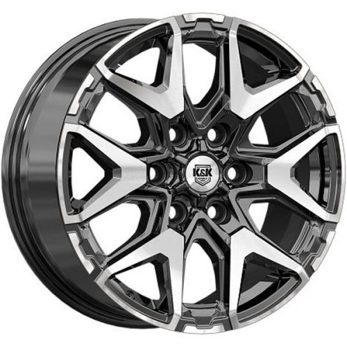 Легковой диск КиК Гангут 7,5x18 6x139,7 ET41 67,1 Алмаз черный