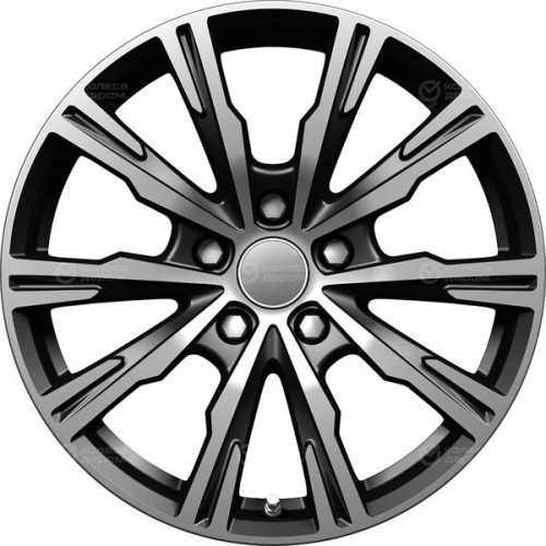 Колесный диск Carwel Лиман 221 7.5xR17 5x130 ET50 DIA71.6 чёрный глянцевый с полированной лицевой поверхностью