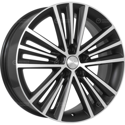 Колесный диск СКАД Манчестер 7.5xR19 5x108 ET45 DIA63.35 черный матовый с полированным элементом