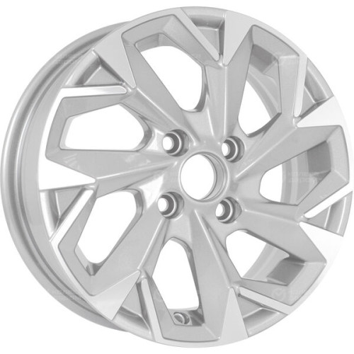 Колесный диск Carwel Вага 1402 5.5xR14 4x100 ET38 DIA67.1 серебристый с полированной лицевой частью