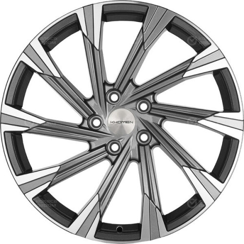 Колесный диск KHOMEN KHW1901 (RAV4) 7.5xR19 5x114.3 ET40 DIA60.1 насыщенный темно-серый полностью полированный