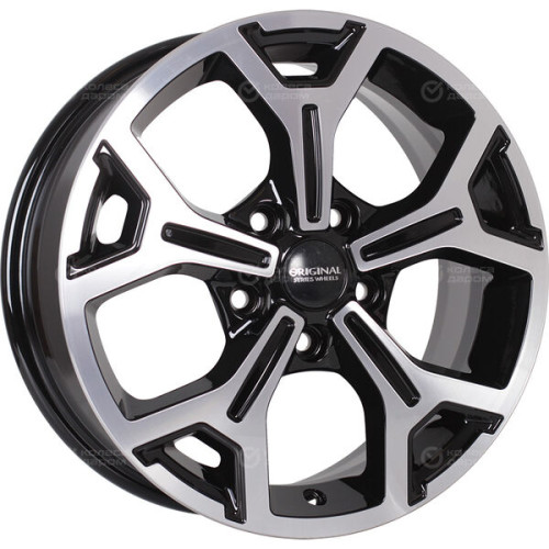 Колесный диск СКАД KL-318 6.5xR16 5x114.3 ET50 DIA66.1 черный глянцевый с полированной лицевой поверхностью