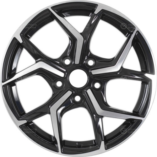 Колесный диск WUP Up120 6.5xR16 5x114.3 ET40 DIA66.1 черный глянцевый с полированными элементами лицевой поверхности