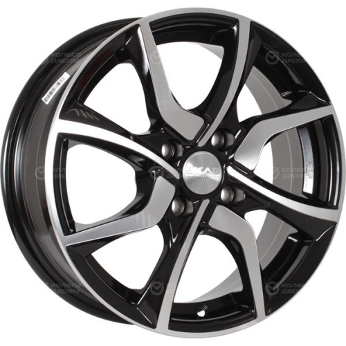 Колесный диск СКАД Тулон 6xR15 4x100 ET48 DIA54.1 черный глянцевый с полированной лицевой поверхностью