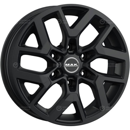 Колесный диск MAK Gravel 6.5xR16 6x139.7 ET46 DIA92.3 чёрный матовый и хромированные вставки