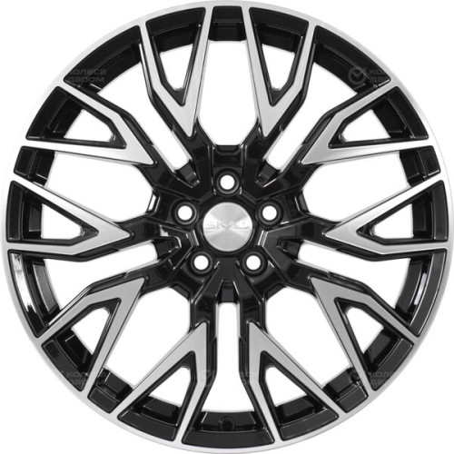 Колесный диск СКАД Эльба 7xR18 5x108 ET36 DIA65.1 черный глянцевый с полированной лицевой поверхностью