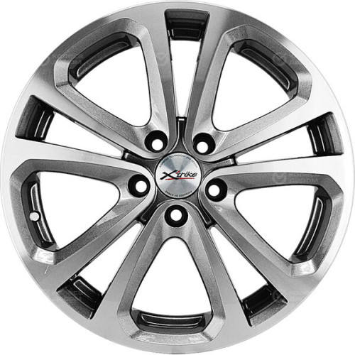Колесный диск X-trike X113 7xR17 5x112 ET35 DIA66.6 темно-серебристый с полированной лицевой частью