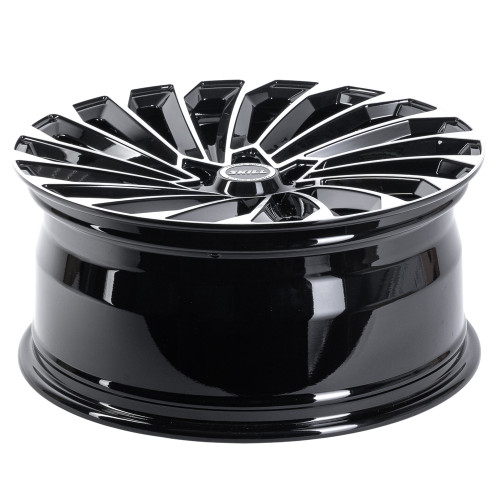 Легковой диск Skill Wheels SV603 9x20 6x139,7 ET28 106,1 чёрный глянцевый + полированные спицы