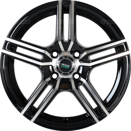Колесный диск Megami MGM-1 6xR15 4x100 ET46 DIA54.1 черный полностью полированный