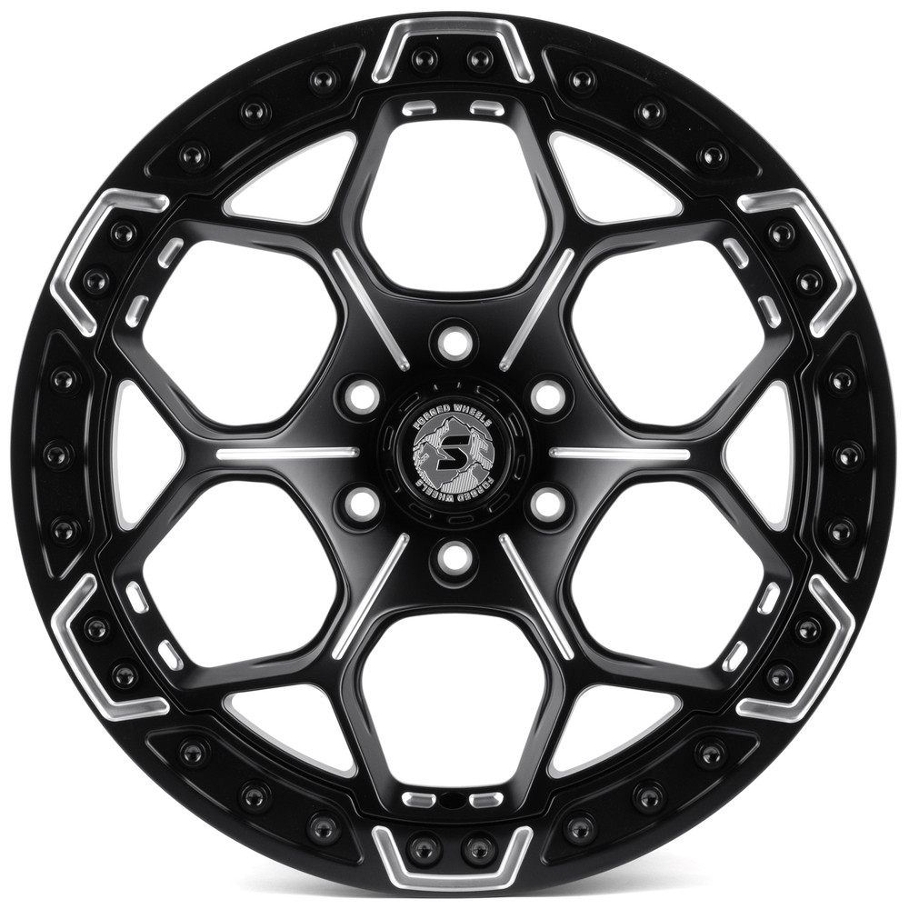 Легковой диск Skill Wheels SV310 9,5x20 6x135 ET20 87,1 чёрный матовый + полировка