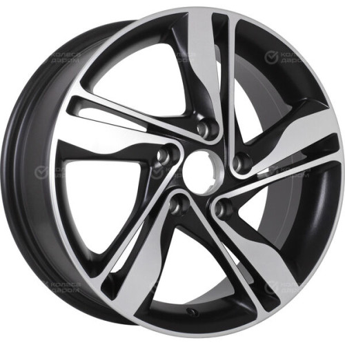 Колесный диск Tech Line 650 6.5xR16 5x114.3 ET50 DIA67.1 (уценка) матовый черный с полированной лицевой частью